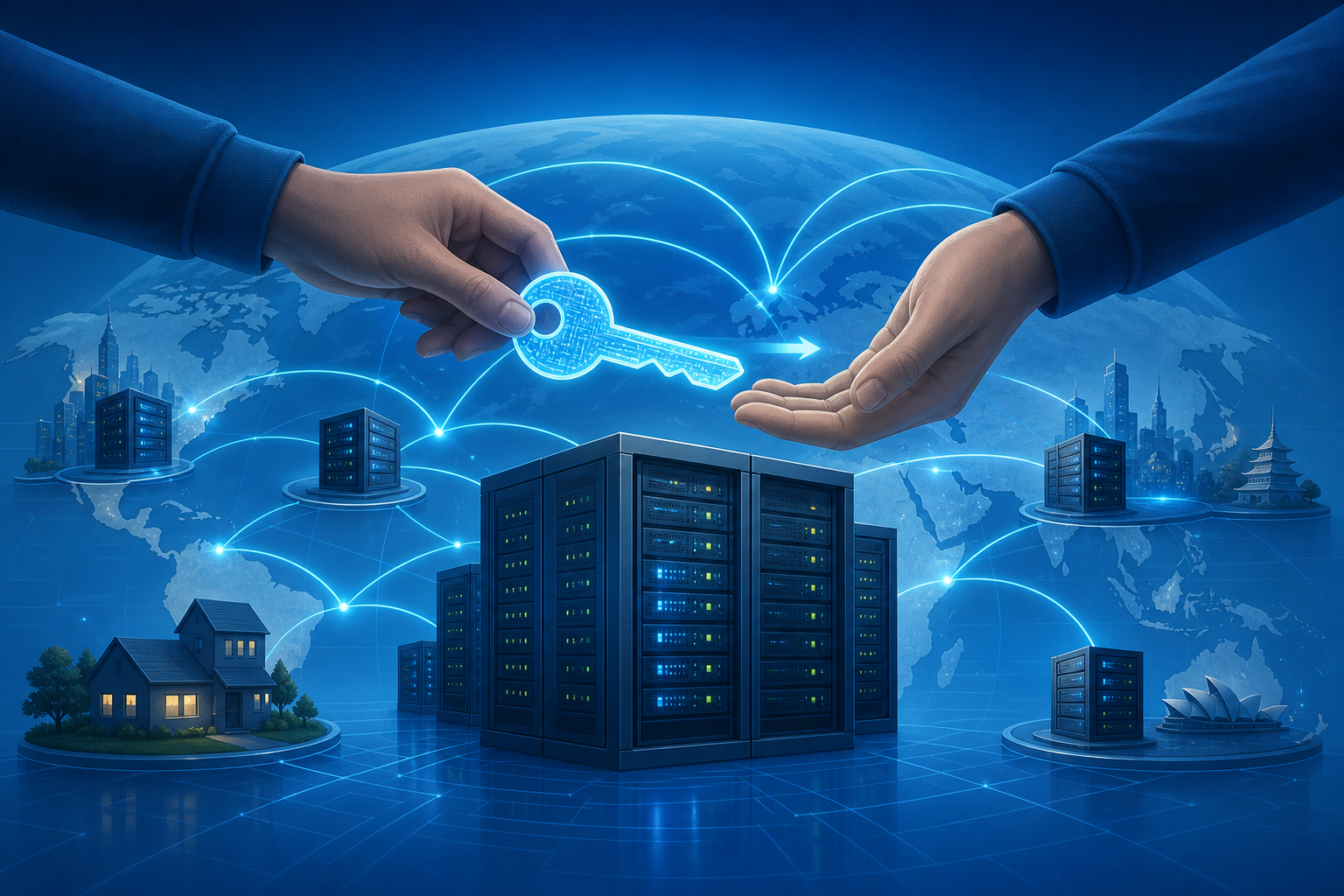 DNSSEC 루트 암호키 교체와 인터넷 접속 장애 가능성을 표현한 이미지
