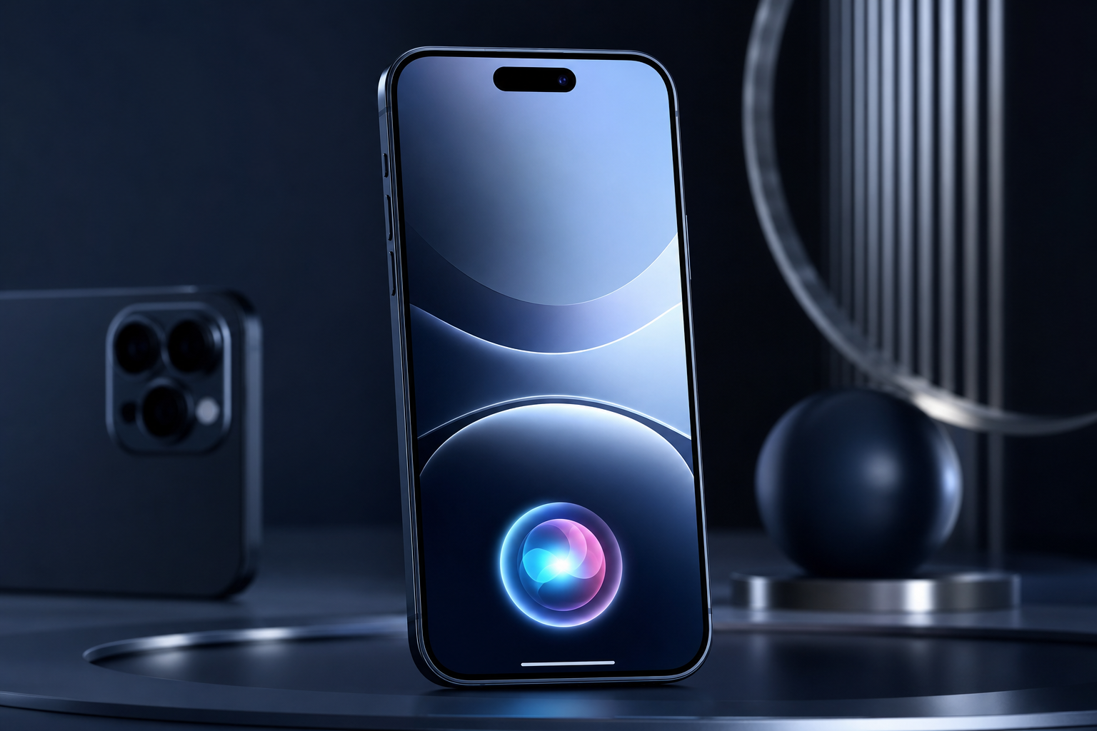 iOS 27과 Siri AI를 보여주는 iPhone 화면