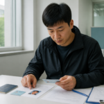 H-2 외국국적동포 취업교육 준비서류를 확인하는 모습