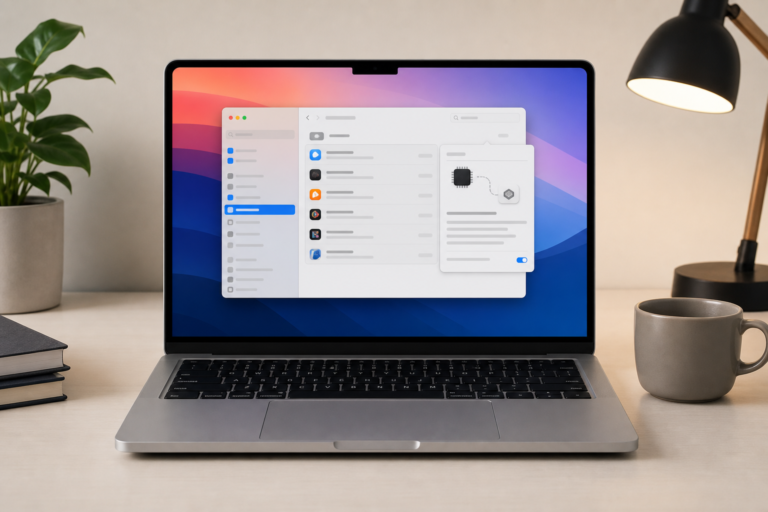 Apple silicon MacBook에서 인텔 기반 앱 목록을 확인하는 모습