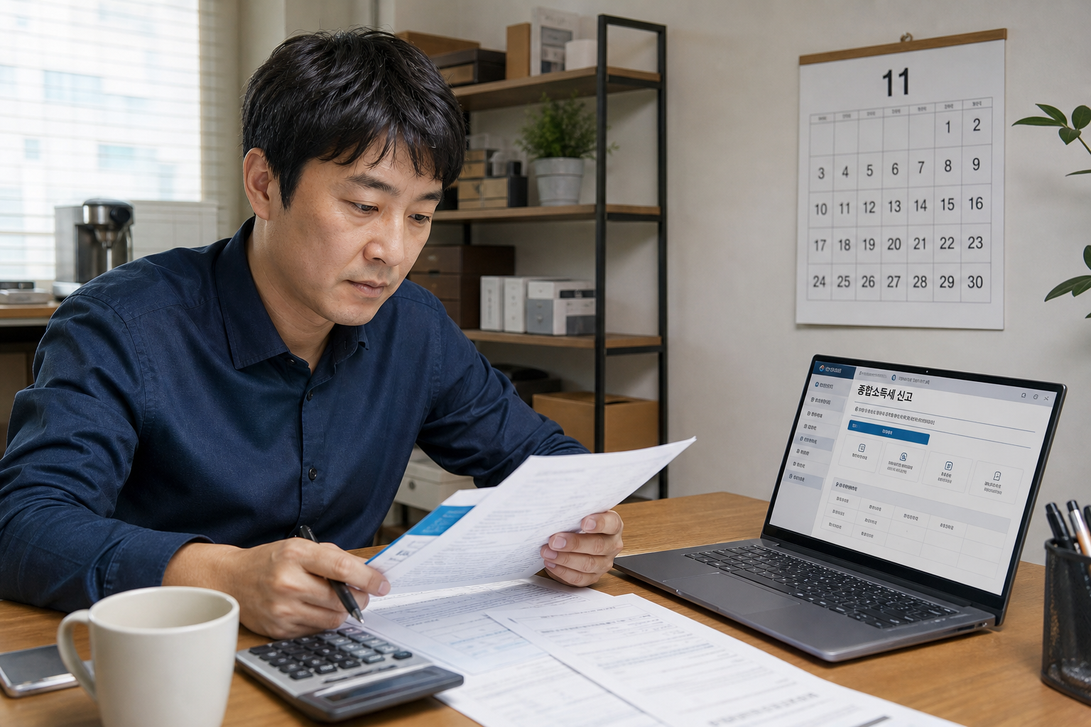 11월 간이지급명세서 제출을 준비하는 소규모 사업자